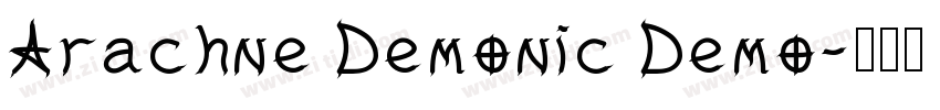 Arachne Demonic Demo字体转换